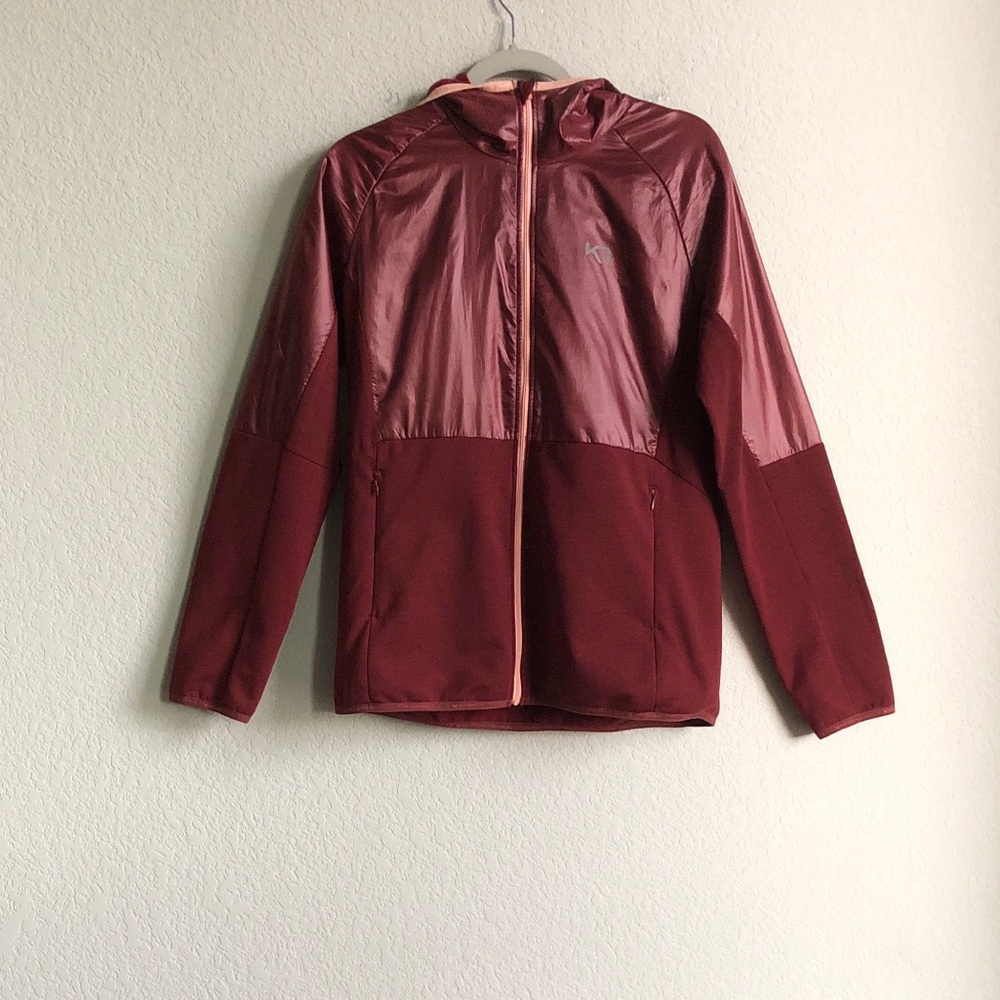 Kari Traa Svala Hybrid Jacket Red Large Hooded Zip